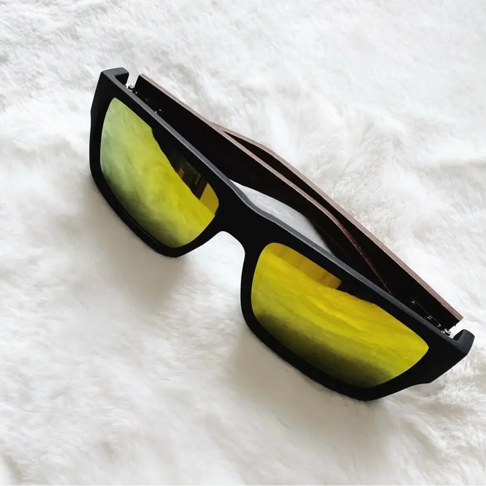 Jensen Orange & Dark Wood Sunglasses